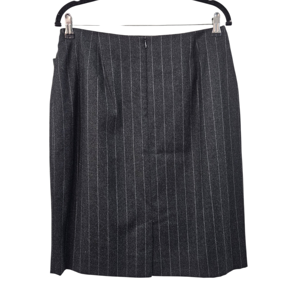 NWT Lauren Ralph Lauren Oxfordshire Pinstripe Wool Pencil Skirt Size 12 Vintage - Picture 7 of 7
